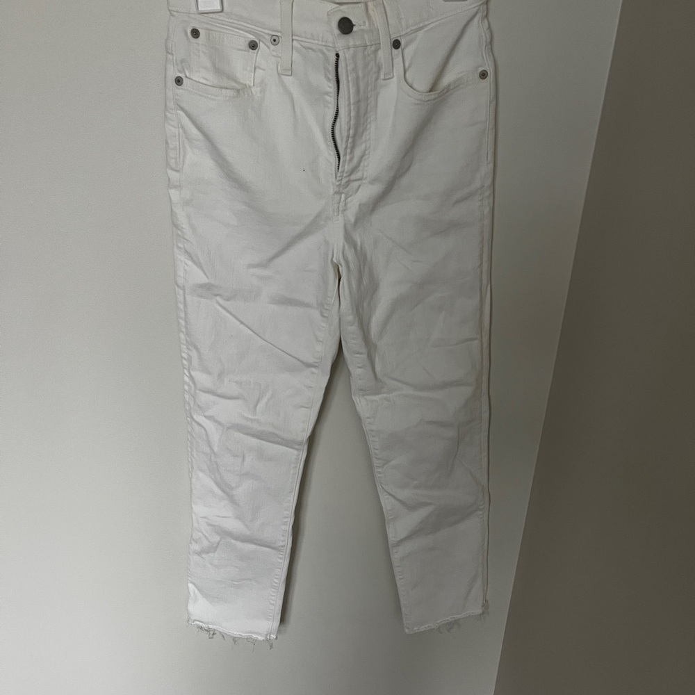 Madewell Women's Cropped White Jeans